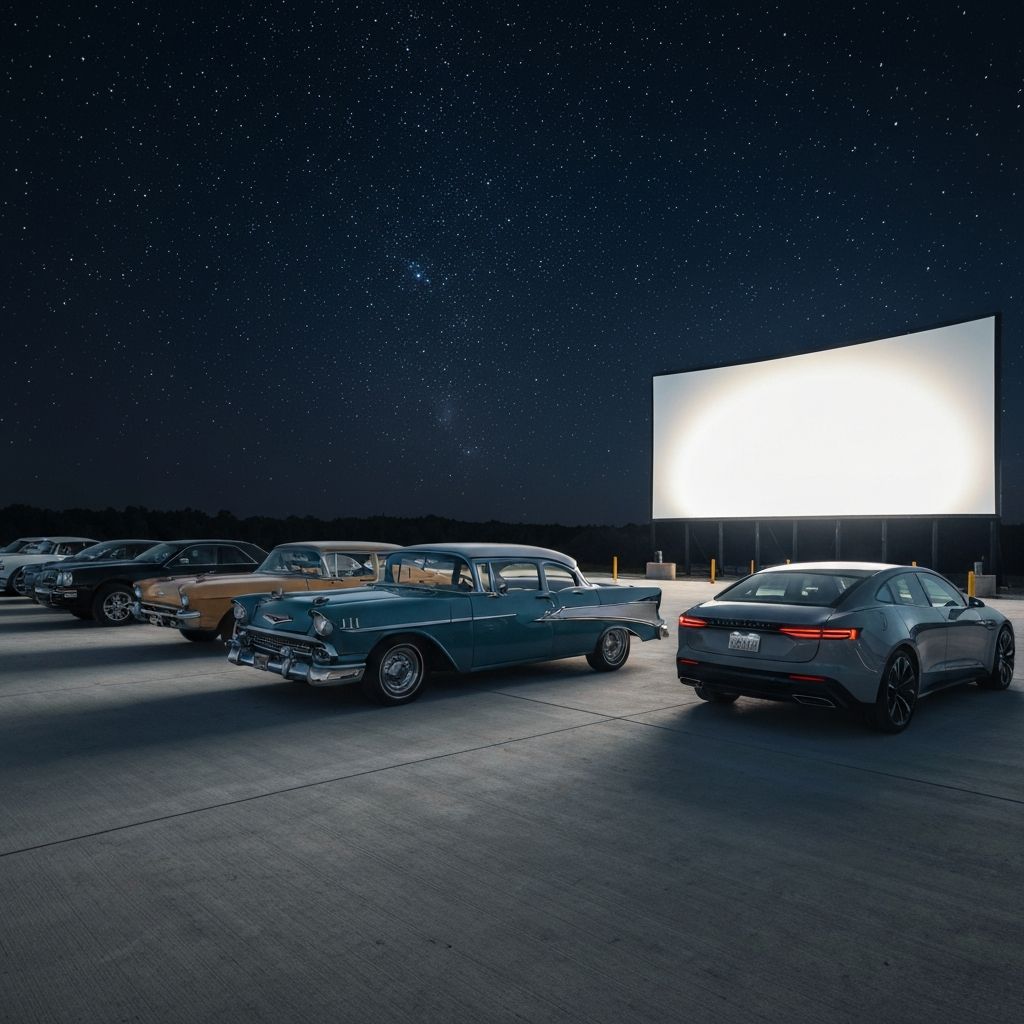 Melody Drive-in Drive-In at night